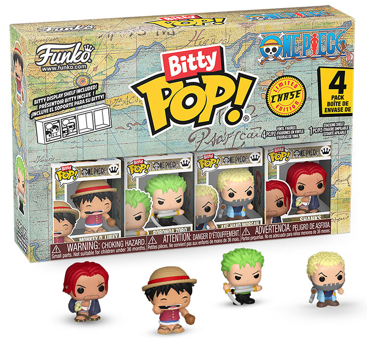 FUNKO BITTY Bitty POP One Piece Monkey D.Luffy - Rorona Zoro - Axe-Hand Morgan - Shanks